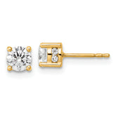 14k Yellow Gold Lab Grown VS/SI+ G+ Dia Fashion Earrings